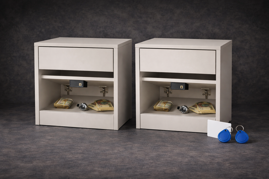 2 x Sekretna Szafka Nocna RFID ukryty schowek| Kolor: Kaszmir ponad 10% rabatu