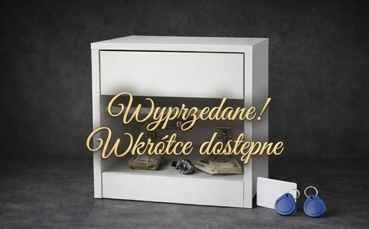 Sekretna Szafka Nocna RFID ukryty schowek| Kolor: Biały
